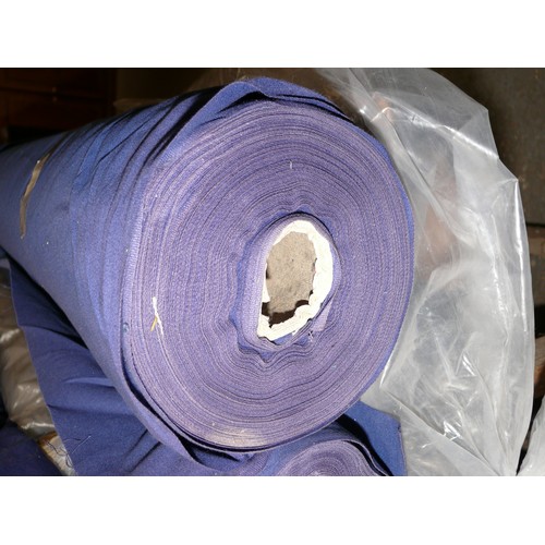 199 - LARGE ROLL OF NAVY BLUE COTTON DRILL FABRIC.