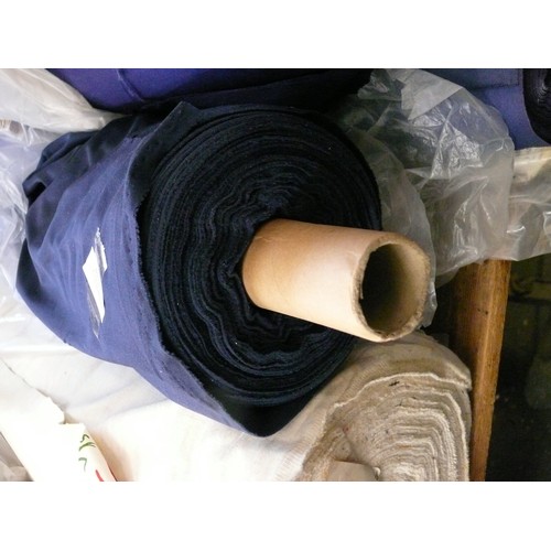 202 - ROLL OF DARK INK NAVY DRESS FABRIC WITH A BIT OF A SHEEN & SOME STRETCH.