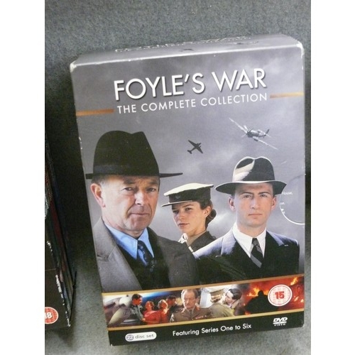 228 - 4 X BOX-SETS. SHERLOCK HOLMES. FOYLES WAR. THE WIRE. BURN-NOTICE.