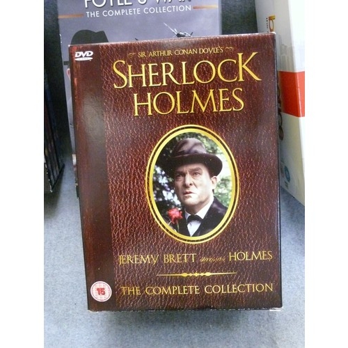 228 - 4 X BOX-SETS. SHERLOCK HOLMES. FOYLES WAR. THE WIRE. BURN-NOTICE.