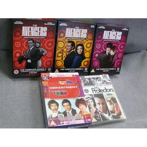 230 - BOX-SETS. THE AVENGERS SERIES 2, 5 & 6. DEPARTMENT S SPECIAL EDITION. THE PROTECTORS.