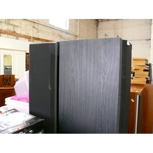 234 - PAIR OF VERY TALL SLIMLINE BLACK ASH SPEAKERS. B&W 600 SERIES.