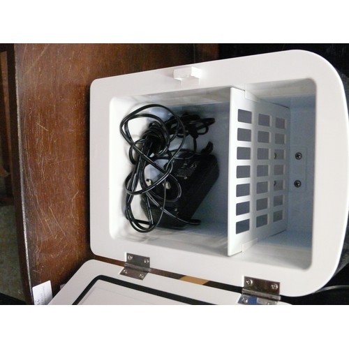 239 - 4L COMPACT FRIDGE WITH IN-CAR ADAPTOR. WITH BOX.