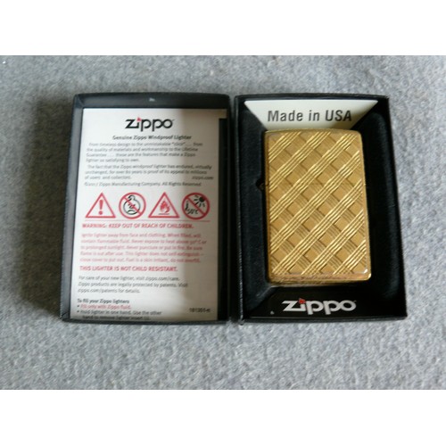 22 - A GOLD PLATED ZIPPO LIGHTER