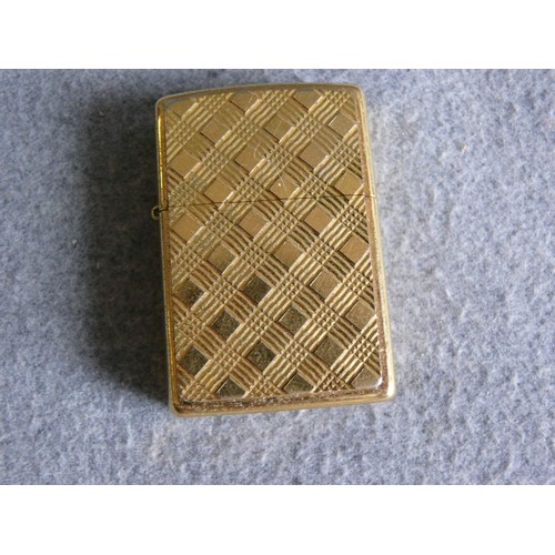 22 - A GOLD PLATED ZIPPO LIGHTER