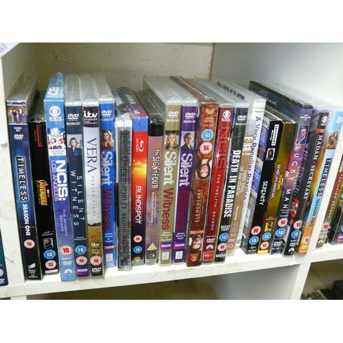 261 - QUANTITY OF NEW/SEALED DVD'S [45+] MANY DETECTIVE THEMED. INC SILENT WITNESS, LUCIFER, NCIS, BODY OF... 