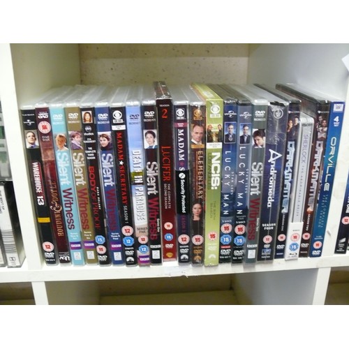 261 - QUANTITY OF NEW/SEALED DVD'S [45+] MANY DETECTIVE THEMED. INC SILENT WITNESS, LUCIFER, NCIS, BODY OF... 