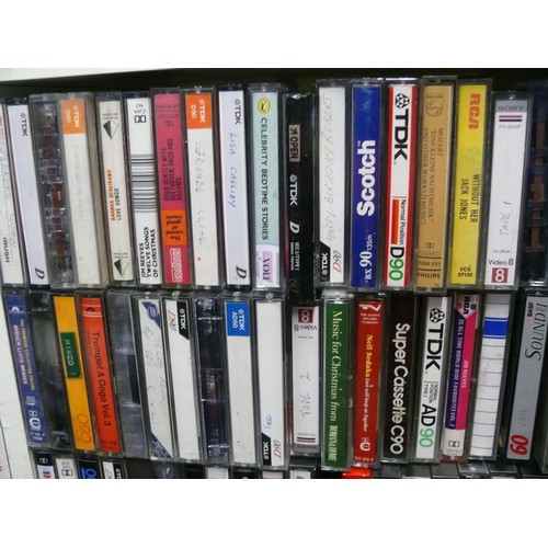 263 - CUBE FULL OF MIXED CASSETTE TAPES. APPROX X 55.