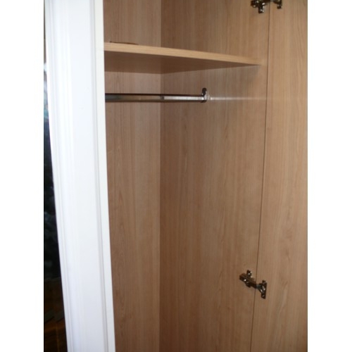 356 - TRIPLE WARDROBE IN WHITE WITH MIRROR - 56