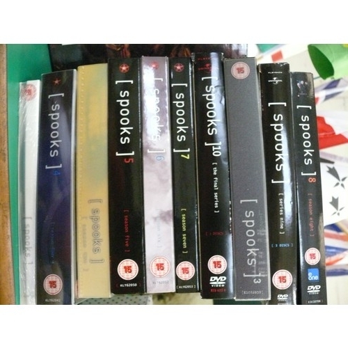 374 - 10 X BOXED SPOOKS SERIES DVD'S