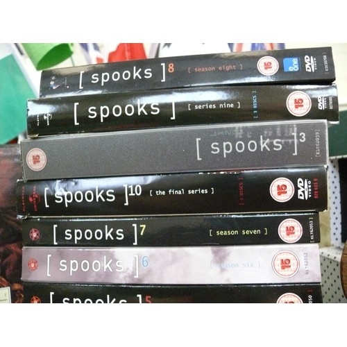 374 - 10 X BOXED SPOOKS SERIES DVD'S