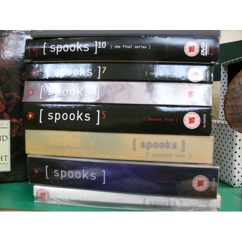 374 - 10 X BOXED SPOOKS SERIES DVD'S