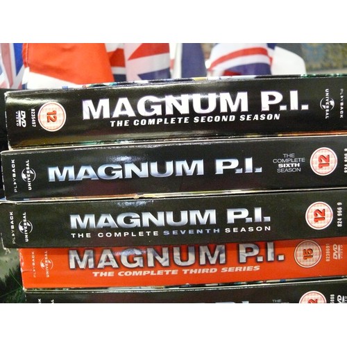 377 - 8 A MAGNUM P.I BOXED DVDS