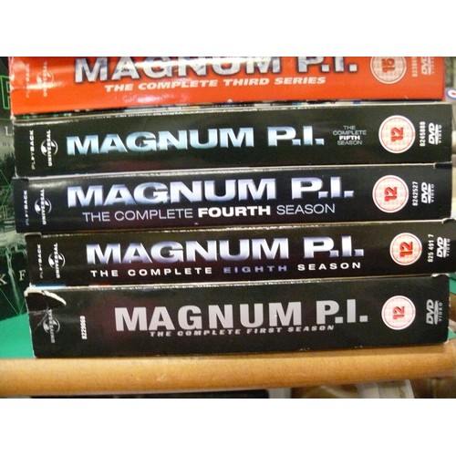 377 - 8 A MAGNUM P.I BOXED DVDS