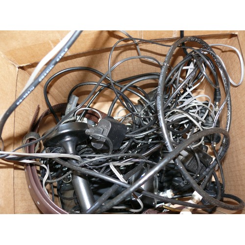 399 - BOX OF ELECTRICALS / WIRING / RETRO TAVISTOCK & JONES SUPER SILENT QUARTZ COCK