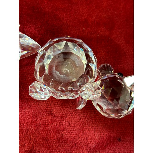 4 - 5 PIECES OF SWAROVSKI CRYSTAL GLASS A SWAN A BEAR A HOUND DOG A FROG A ROOSTER GOOD SIZE (BEAR NEEDS... 