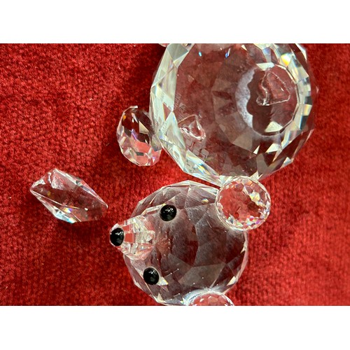 4 - 5 PIECES OF SWAROVSKI CRYSTAL GLASS A SWAN A BEAR A HOUND DOG A FROG A ROOSTER GOOD SIZE (BEAR NEEDS... 