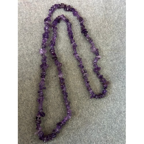 46 - A  REAL AMETHYST NECKLACE NEVER WORN