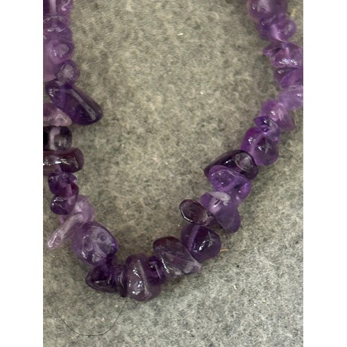 46 - A  REAL AMETHYST NECKLACE NEVER WORN