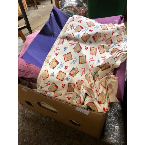 484 - LARGE BOX OF VARIOUS FABRIC OFFCUTS