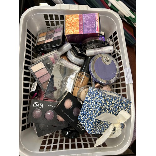 488 - BASKET OF VARIOUS MAKE UP AND COSMETICS