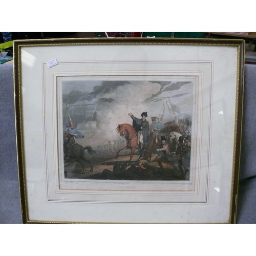 166 - FRAMED AND GLAZED PRINT NAPOLEAN AT WATERLOO