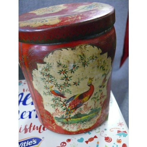 189 - COLLECTION OF DECORATIVE VINTAGE BISCUIT TINS. APPROX 14 X TINS.