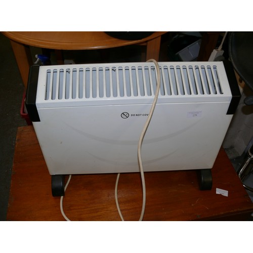 279 - SMALL PORTABLE 2KW CONVECTOR HEATER ON STAND. MODEL DL10.