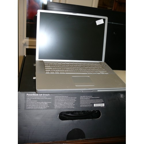 322 - APPLE POWERBOOK G4 15 INCH WIDESCREEN DISPLAY WORKING LAPTOP WITH ORIGINAL BOX, INSTRUCTIONS, LEADS ... 