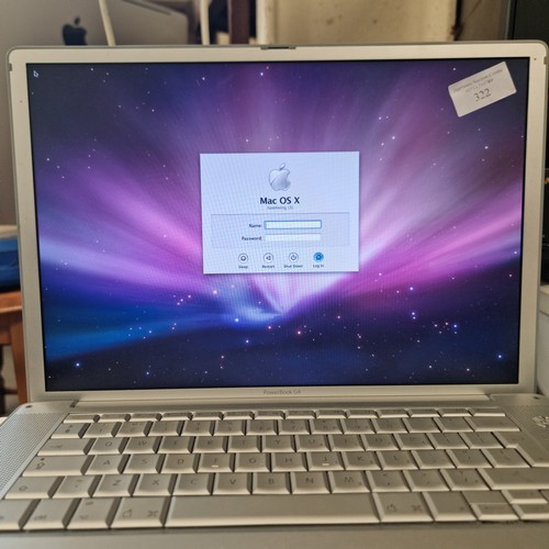 322 - APPLE POWERBOOK G4 15 INCH WIDESCREEN DISPLAY WORKING LAPTOP WITH ORIGINAL BOX, INSTRUCTIONS, LEADS ... 