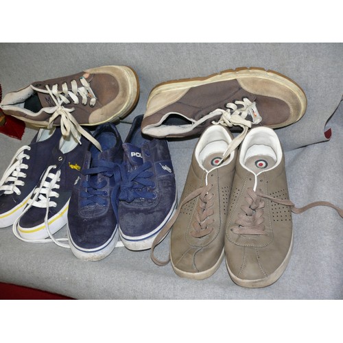 382 - 4 PAIRS OF MENS TRAINERS INCLUDING 2 PAIRS BY POLO RALPH LAUREN SIZE 8