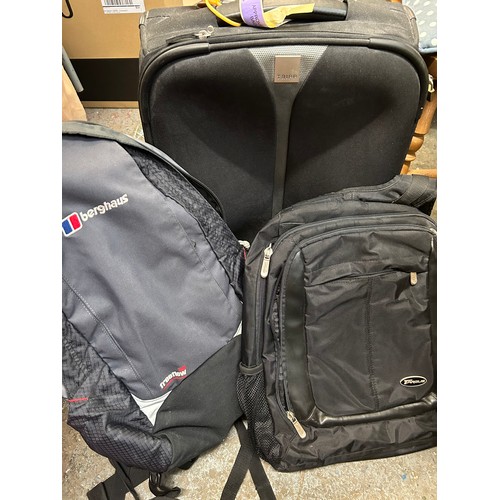 461 - TRIPP SUITCASE ON WHEELS, BERGHAUS RUCKSACK AND FARGUS RUCKSACK