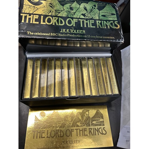 467 - THE LORD OF THE RINGS BOXED SET BBC RADIO PRODUCTION ON 13 ONE HOUR CASSETTES