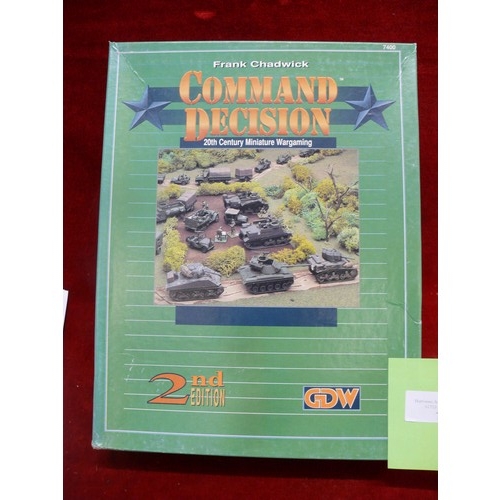 7 - COMMAND DECISION 20th CENTURY MINATURE WARGAMING, 2ND EDITION, FRANK CHADWICK, UNPUNCHED