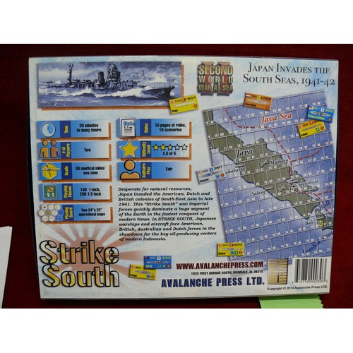 8 - STRIKE SOUTH A SECOND WORLD WAR AT SEA GAME - AVALANCHE PRESS, UNPUNCHED