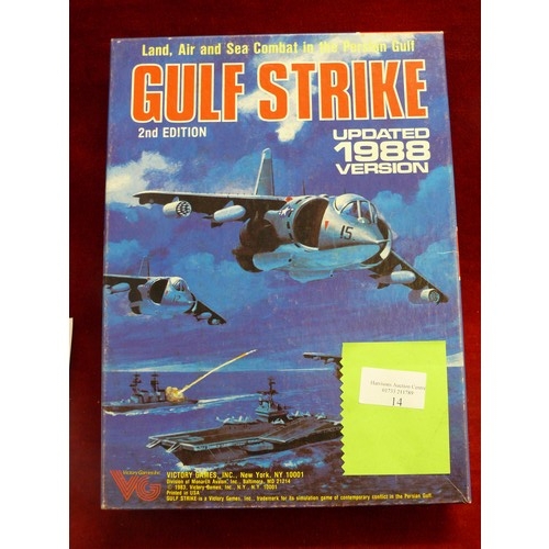 14 - LAND, AIR AND SEA COMBAT IN THE PERSIAN GULF , GULF STRIKE 2ND EDITION, UPATED 1988 VERSION, VICTORY... 