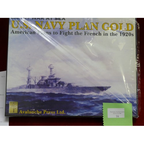 16 - GREAT WAR AT SEA U.S. NAVY PLAN GOLD, AMERICAN PLAN TO FIGHT THE FRENCH IN THE 1920'S, AVALANCHE PRE... 