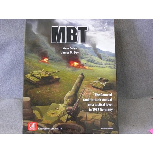 38 - MBT -  THE GAME OF TANK-TO-TANK COMBAT ON TACTICAL LEVEL 1987 GERMANY, GMT GAMES, UNPUNCHED