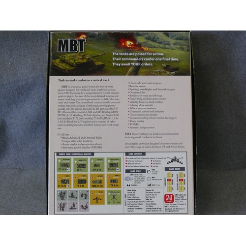 38 - MBT -  THE GAME OF TANK-TO-TANK COMBAT ON TACTICAL LEVEL 1987 GERMANY, GMT GAMES, UNPUNCHED