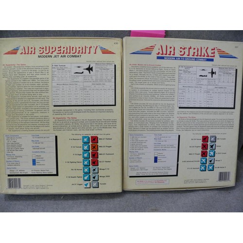 48 - AIR SUPERIORITY MODERN JET AIR COMBAT, UNPUNCHED PLUS AIR STRIKE MODERN AIR-TO-GROUND COMBAT, PUNCHE... 