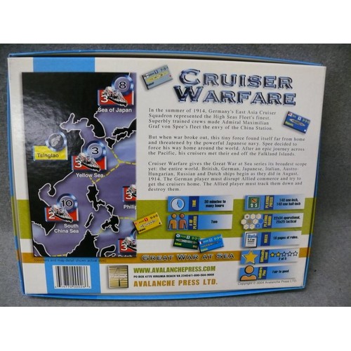 64 - CRUISER WARFARE - GREAT WAR AT SEA GAME -  AVALANCHE PRESS LTD, UNPUNCHED