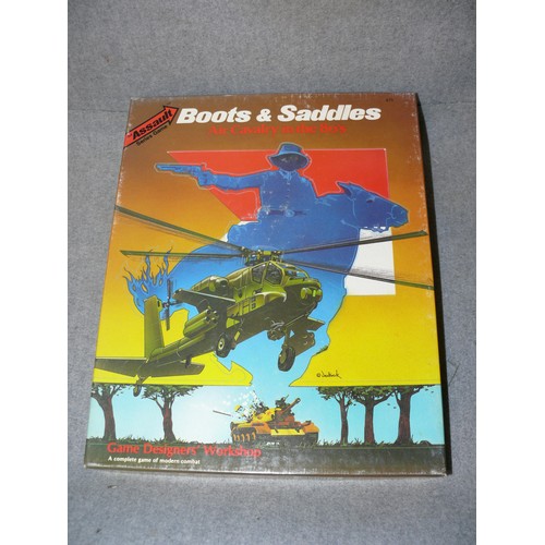 61 - BOOTS & SADDLES -AIR CAVALRY IN THE 80's A COMPLETE GAME OF MODERN COMBAT, UNPUNCHED