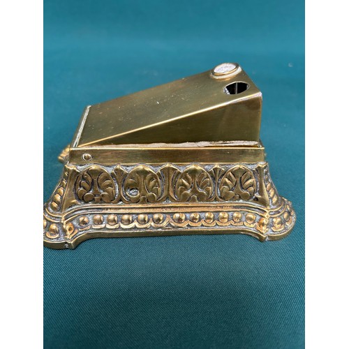 407 - A Victorian brass table cigar cutter