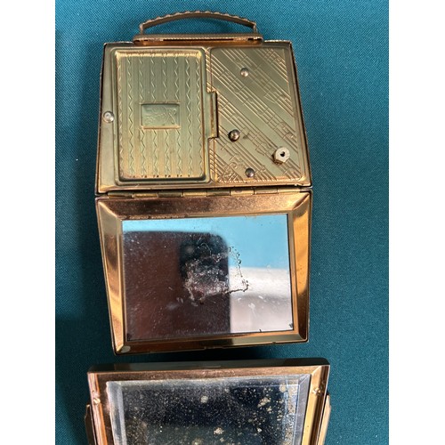 60 - Good collection of 5 vintage powder compacts including Gilt handbag by Mascot ASB, Patrys France wit... 