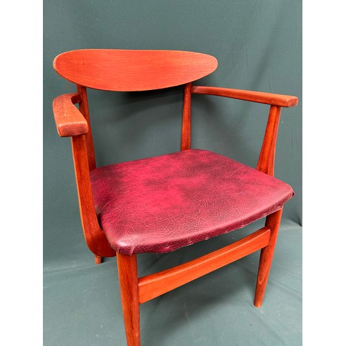 498 - Mid Century teak occasional chair in the style of Uldum, Denmark