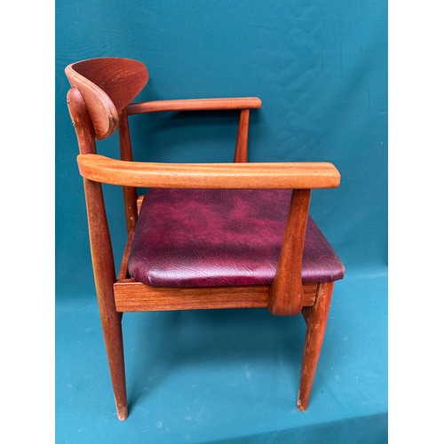 498 - Mid Century teak occasional chair in the style of Uldum, Denmark