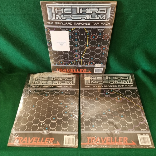 469 - 3 SEALED MAP PACKS FOR THE THIRD IMPERIUM TRAVELLER GAMES