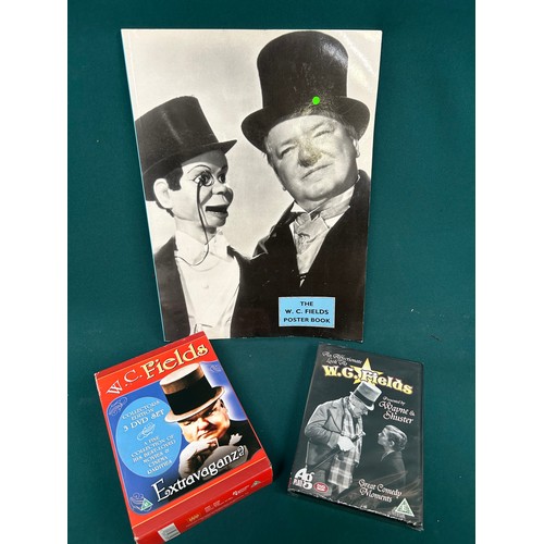 226 - A Collection of  W C Fields memorabilia including boxed set of 3 DVD's, The W C Fields Poster Book p... 