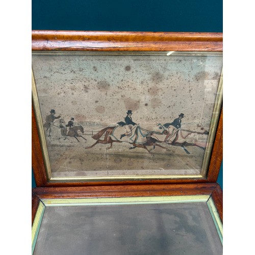 157 - Pair of 19th Century hand coloured Steeplechase Engravings, 