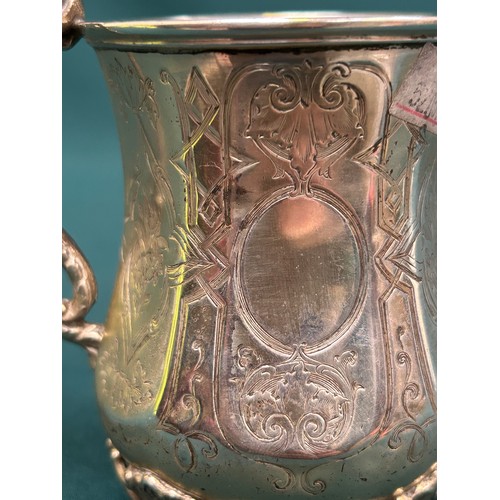 39 - Victorian Sterling Silver tankard, hallmarked London 1851, Joseph Angell II. Originally silver gilt ... 